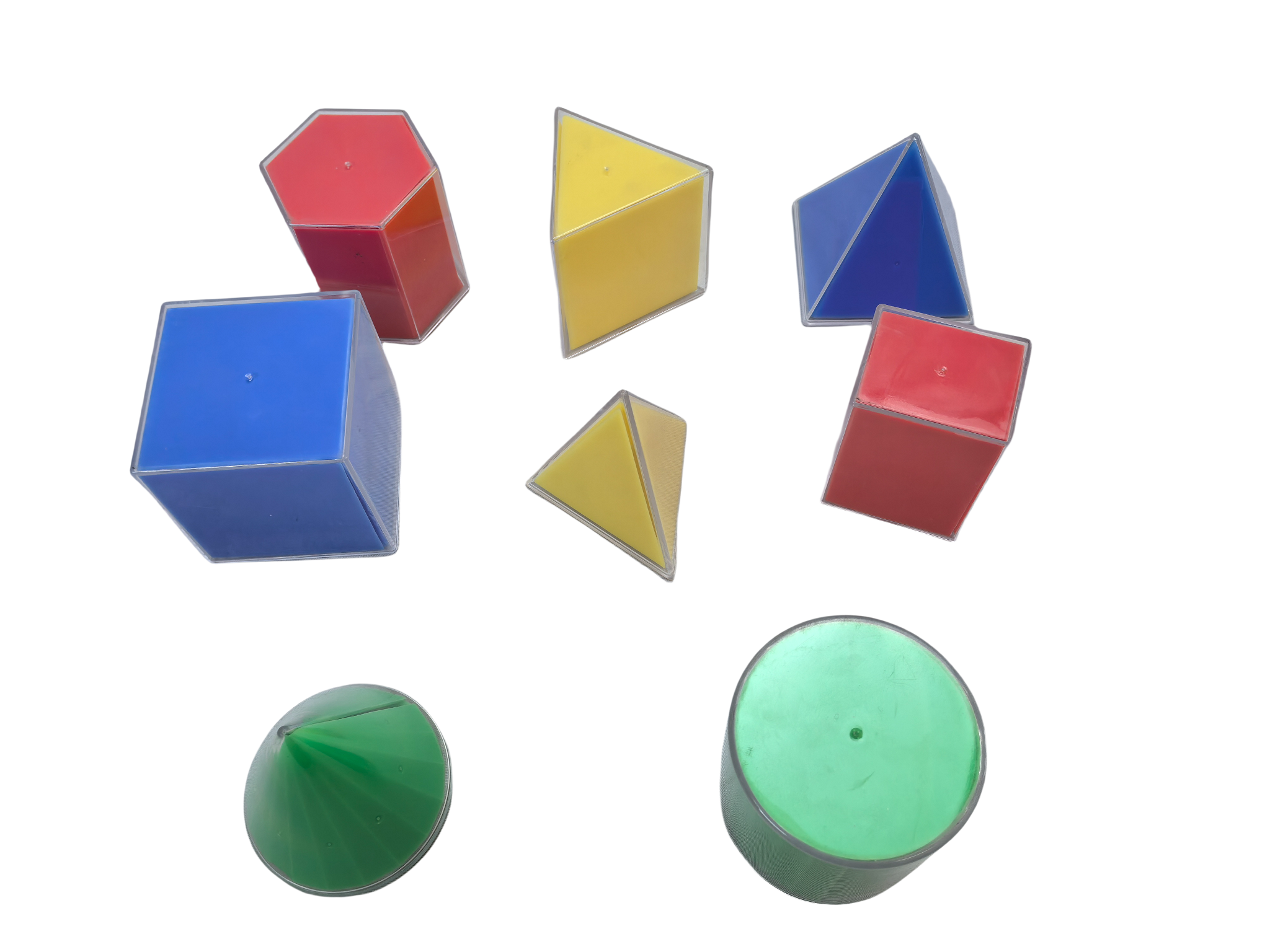 8-osainen setti kolmiulotteinen geometria hajottava malli Peruskoulun matematiikan opetusvälineet